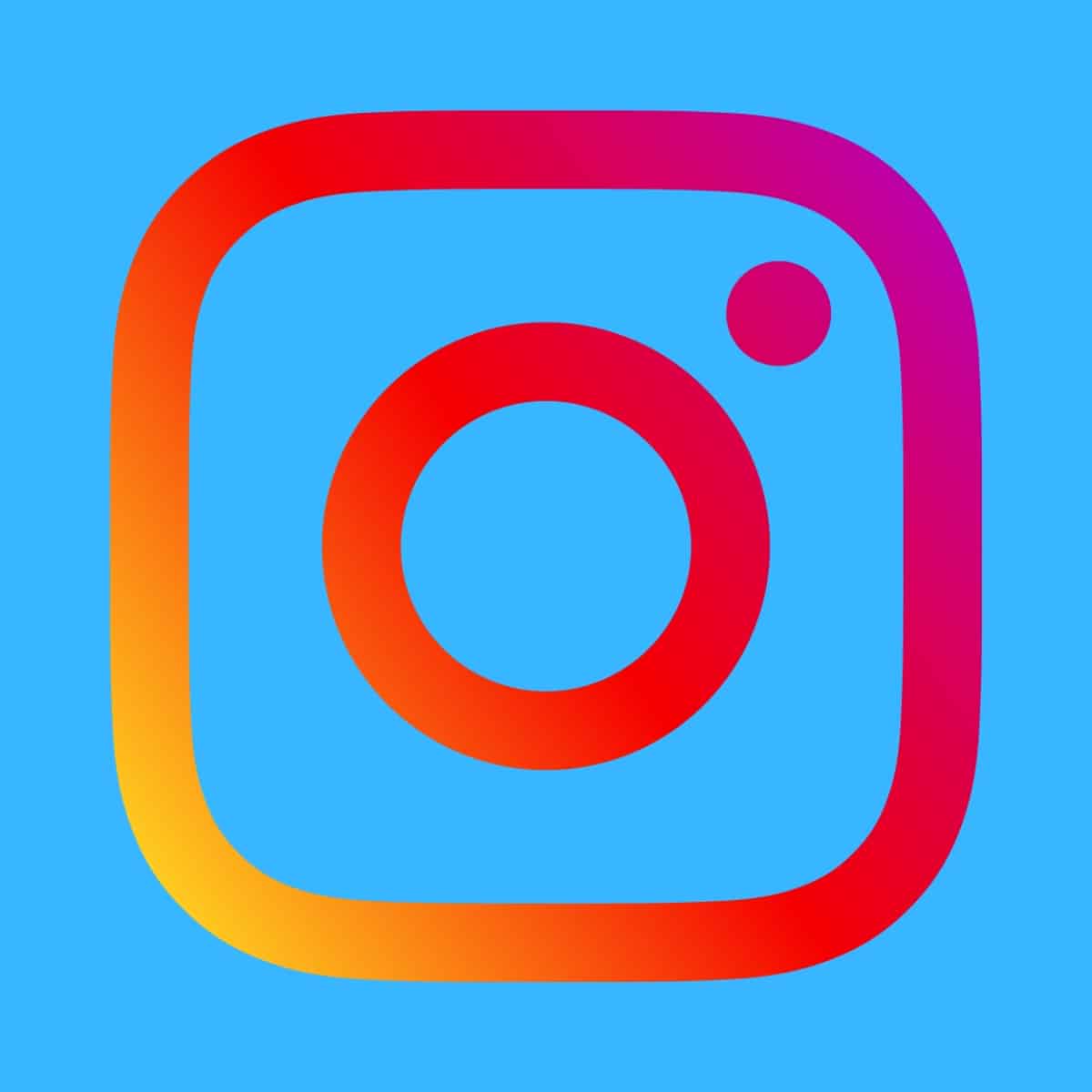 Cartoon graphic of an Instagram thread icon on a blue background.